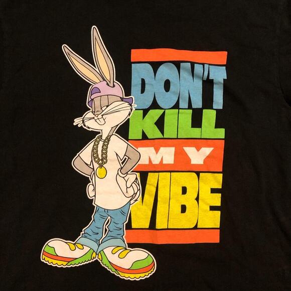 Don’t Kill My Vibe’ Bugs Bunny Graphic Tee - Picture 2 of 4